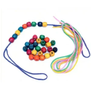 BEADS WITH BIG HOLES AND STRING NCERT Jadui Jaadui Pitara kit Part A