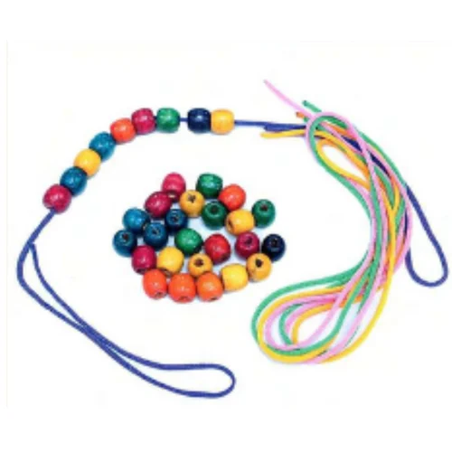 BEADS WITH BIG HOLES AND STRING NCERT Jadui Jaadui Pitara kit Part A